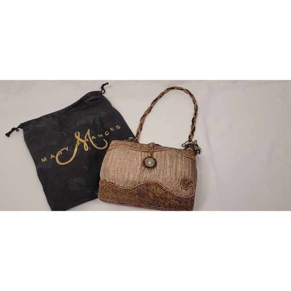 Vintage Mary Frances Beaded Flower Evening Handbag Embellished Holiday - Picture 5 of 8